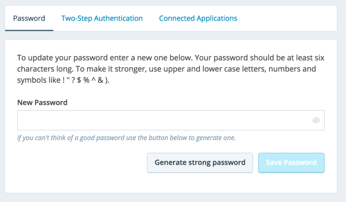 Passwords Support