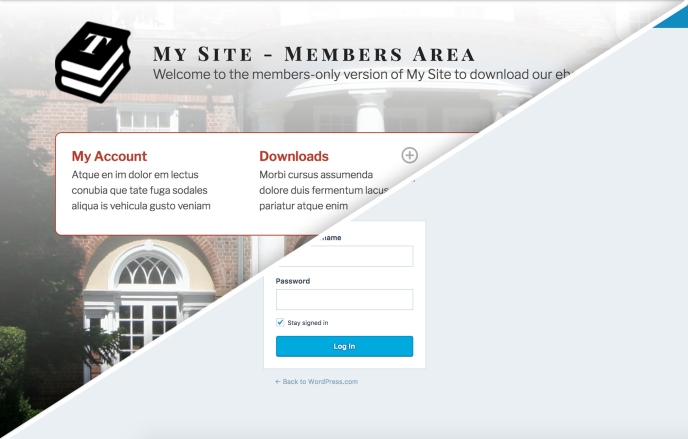 How do you make a website for members only?