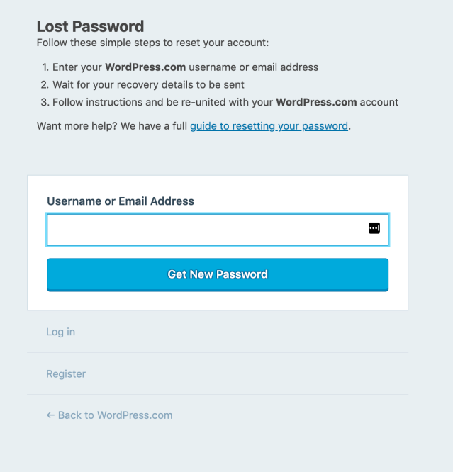 Passwords Support Wordpress Com - how to reset roblox password without email address 2019