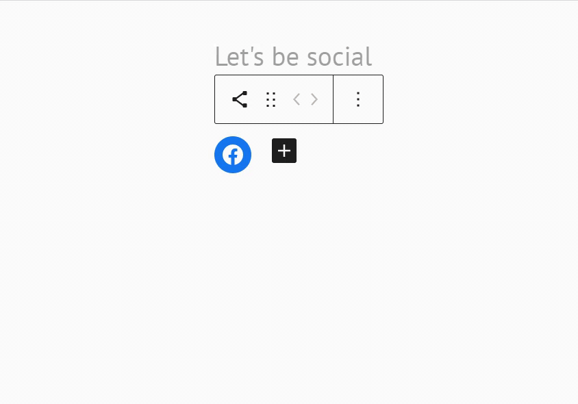 GIF showing the process of clicking on the social icon and adding the link to your social media profile.