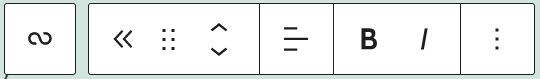La barra de herramientas de la entrada anterior y la siguiente entrada que aparece encima de los bloques de entrada anterior y siguiente entrada.