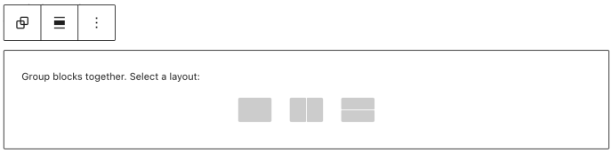 Group block layout selector