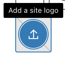 The Site logo block Upload button.