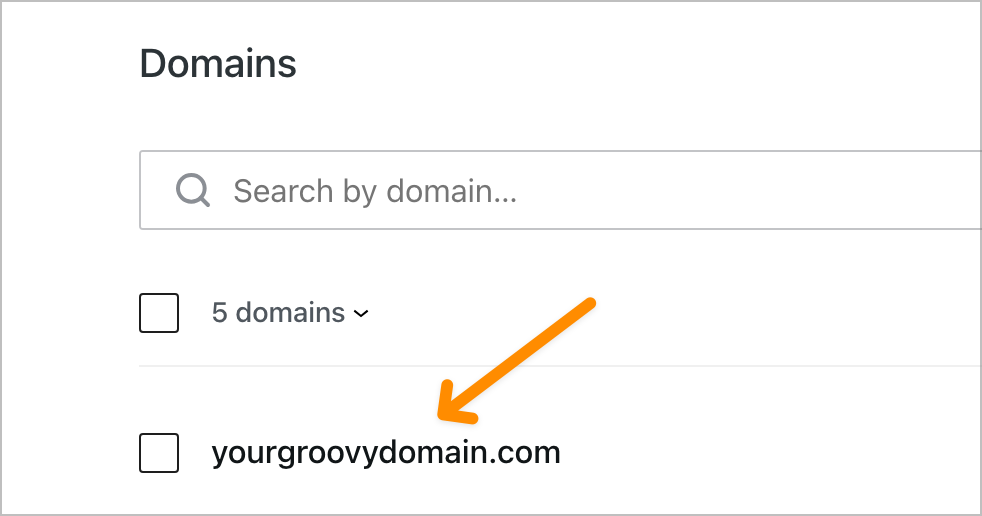 Manage Domains page in the WordPress.com dashboard.