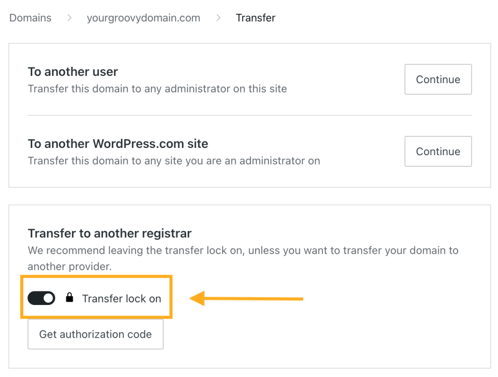 Transfer a Domain to