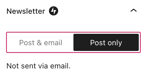 Post Only is selected in the Newsletter section.