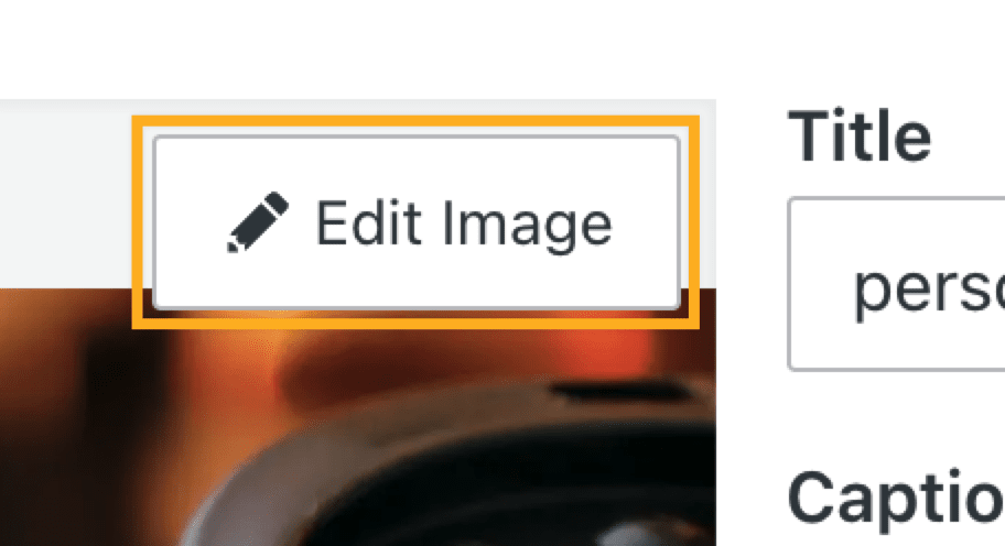 A border around an image and a box drawn around the button labeled "Edit".